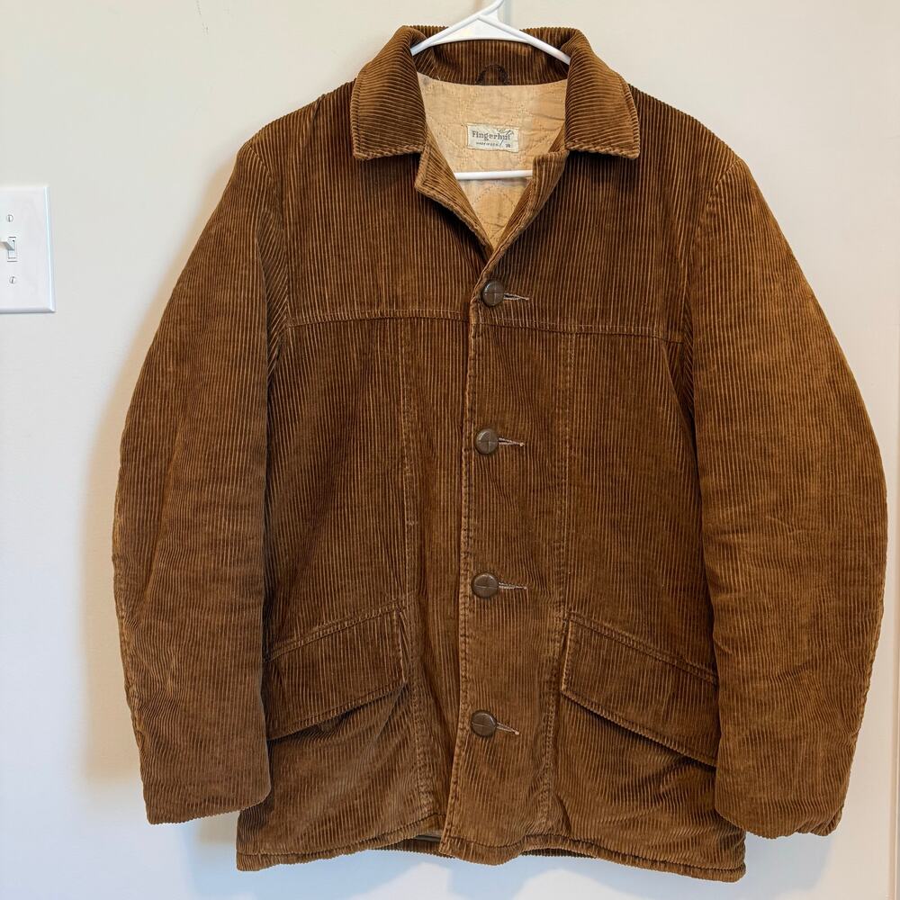 Vintage Fingerhut Tan Corduroy Jacket Size 38